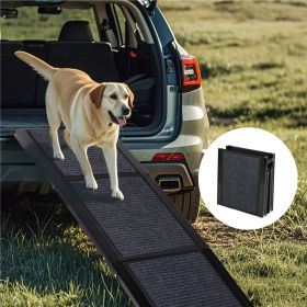Dog Ramp For Car 65x17 Large Folding Pet Stair Ramps For Truck, SUV, With Non-Slip Surface, Up To 250LBS, Outdoor Dog Car Ramp For Medium  Large Dogs