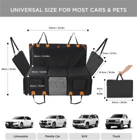 Made4Pets Pet Dog Car Back Seat Cover Back Seat Extension Pad Can Bear 400 Pounds Waterproof And Non-slip Dog Car Hammock Eight-layer Hard Bottom Wit