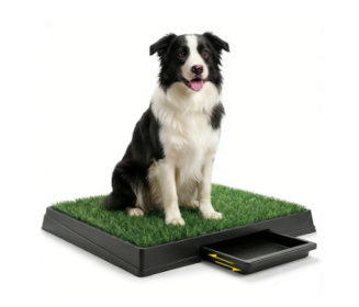 Dog Bed With Tray, Dog Waste Pad, Reusable Artificial Grass Waste Pad, With Drainage Holes