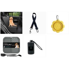 Dog Car Seat Cover View Mesh Pet Carrier Hammock Safety Protector Car Rear Back Seat Mat With Zipper And Pocket For Travel (Option: Set2)