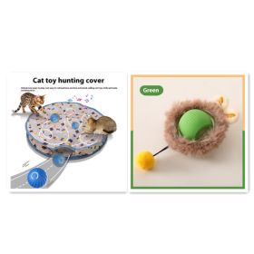 Cat Toy Self-Hi Funny Cat Rolling Ball Pets Relief Toy Pet Products (Option: Plush Cat Ball Green Set)