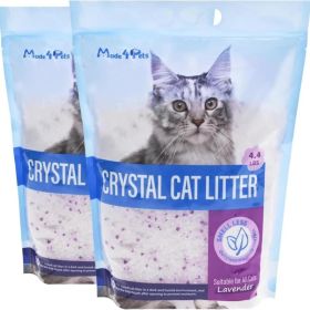 Crystal Cat Litter For Pets, No Caking, Odor Control, Light Weight, Low Dust, Easy To Use (Option: Lavender-4Pack)