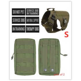 Military Tactical Dog Harness German Shepherd Adjustable Pet Dog Back (Option: E-Set)