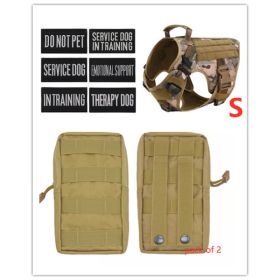 Military Tactical Dog Harness German Shepherd Adjustable Pet Dog Back (Option: M-Set)