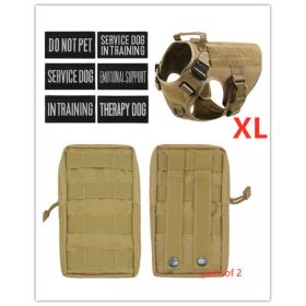 Military Tactical Dog Harness German Shepherd Adjustable Pet Dog Back (Option: D-Set)