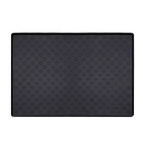 Spot Pet Mat, Waterproof And Easy To Clean Silicone Dog Mat, Cat Mat, Square Pet Placemat, Pet Supplies (Option: Black-large)