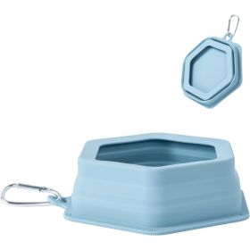 No Splash Dog Travel Bowls For Cars, Spill Proof Collapsible Dogs Water And Food Feeder Dispenser Integrated Molding Portable Cat Dish For Pet Ve (Option: Blue)