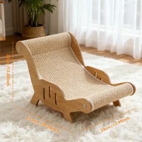C-type all inclusive sisal cat lounge chair - integrated aesthetic, a natural decompression and relaxation place for cats (Option: Default title)