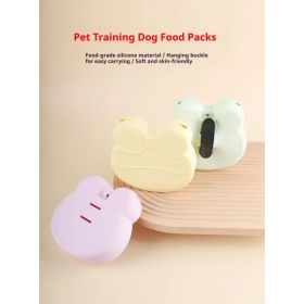 Pet Training Treat Pouch With Food-Grade Silicone - Soft, Skin-Friendly Dog Treat Bag With Hanging Buckle For Easy Carrying - Ideal For Puppy Tra (Option: Pink)