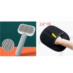 Stainless Steel Pet Grooming Brush - Cat Dog Hair Removal Comb with Massage Function for Detangling and Cleaning (Option: Set-1PCS)