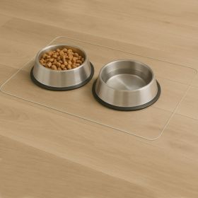 Frosted PVC Floor Mat -1.5mm Anti-Scratch Waterproof Pet Floor Mat For Dog Cat Feeding Area & Kennel Floor (Option: 46x46inches)