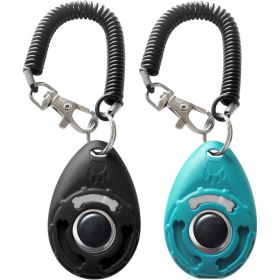 Dog Training Clicker With Sring Wrist And Keyring Pet Dog Training Clickers For Puppy, Cat (Option: Blue)