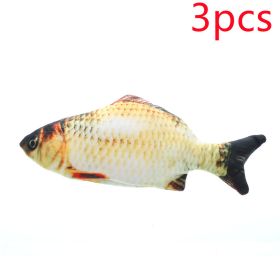 Simulation Electric Funny Cat Simulation Fish (Option: Carp 3pcs-30cm)