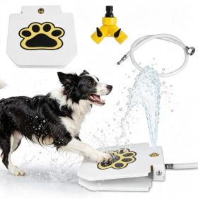 Dog Water Fountain Outdoor,No Electricity Step-On Activated Pet Sprinkler,Paw-Controlled Drinking Dispenser for Large & Small Dogs,Automatic Wate (Option: Default title)