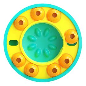 1Pc Dog Puzzle Food Feeder Slow Feeding Bowl Interactive Toy Dog Treat Dispensing Toy For IQ Training Mental Enrichment For Small Medium Large Do (Option: Blue)