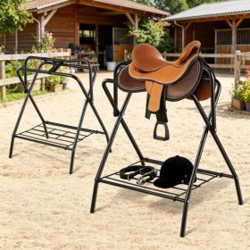 Folding Saddle Rack with Foldable for Garage (Option: Default title)