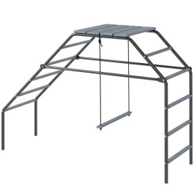 Chicken Coop Perches with Adjustable Swing, 10 Roosting Bars, for Backyard, Farm (Option: Gray-880x240x80 mm)