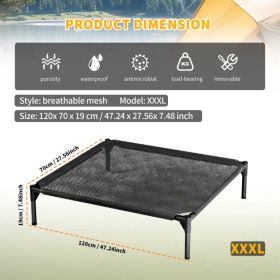 Elevated Breathable Mesh Pet Bed, Indoor&Outdoor Use, Sizes For Small To XL Pets - 2026 Must-Buy (Option: XXXL)