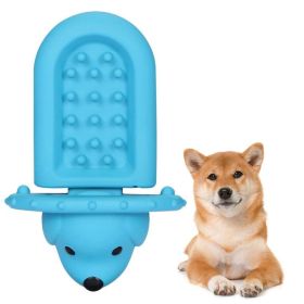 PROKEl Soft Rubber Toy Puppy Slow Feeder PadPeanutButter Treat Dispenser Training Aid DogCrateTraining Tool -Reduce Boredom Anxiety.Distraction For D (Option: Blue)