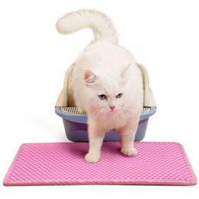 Double Layer Rice Shaped Cat Litter Pad (Option: Pink)