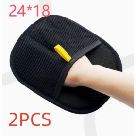 Pet Hair Remover Mitt Pet Hair Remover Gloves Deshedding Brush Glove For Dog Cat Rabbit With Long Short Curly Hair (Option: Black-2PCS)