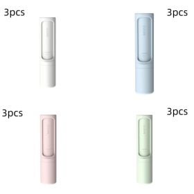 2-1 Reusable Pet Hair Remover Brush Lint Roller Portable Effective Self Cleaning Tool for Cat Dog Fur Hair Dust Removal Brush (Option: Set1)