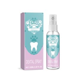 Pet Dental Spray For Dogs & Cats, No Brushing Needed, Freshen Breath & Whiten Teeth Oral Care Spray (Option: 1box)