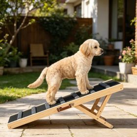 Dog Ramp with Non-Slip and Adjustable Height 39.3 X 15.7 X 1.8 in (Option: Default title)