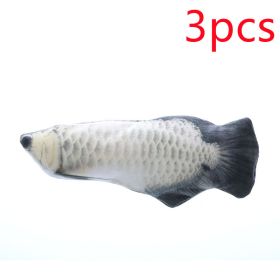 Simulation Electric Funny Cat Simulation Fish (Option: Silver arowana 3pcs-30cm)