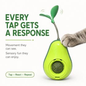 Avocado-Shaped Cat Tumbler Toy  Interactive Wobble Toy That Self-Rights Includes Replaceable Feather & Catnip Ball Indoor Toy For Exercise, Enter (Option: 1PC)