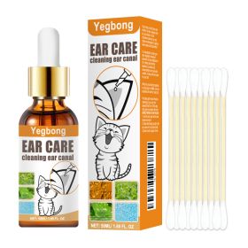 Pet Ear Cleaner Drops, Dog & Cat Ear Care Solution With Aloe, Glycerin & Tea Tree Oil, Gentle Ear Cleanser For Removing Dirt, Odor & Mites, 50ml (Option: 1box)