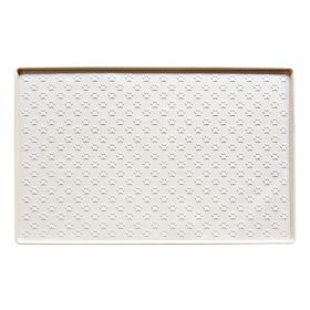 Spot Pet Mat, Waterproof And Easy To Clean Silicone Dog Mat, Cat Mat, Square Pet Placemat, Pet Supplies (Option: Cream color-large)