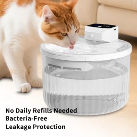 Pet Water Fountain,  Large Capacity Automatic Cat Water Dispenser With No Daily Refills Needed, Ultra-Quiet-Pump Sleep-Friendly (Option: White)
